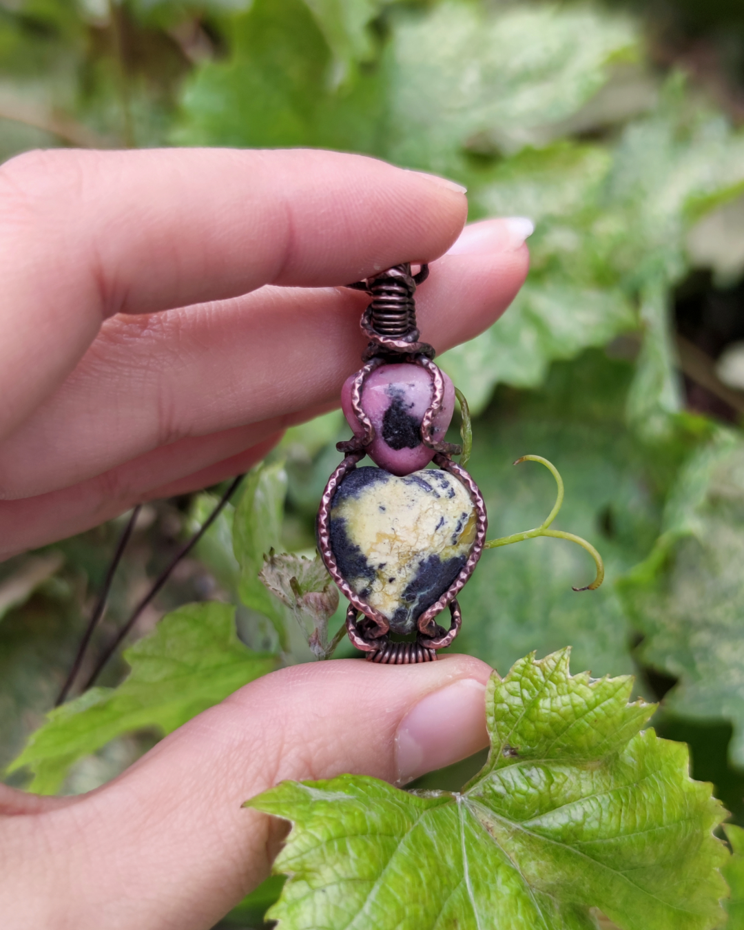 Experience Deep Alignment with our Andalouse! Invest in our Rhodonite & Serpentine Necklace from our Energy Cleansing Jewelry in Lebanon at Sacred!