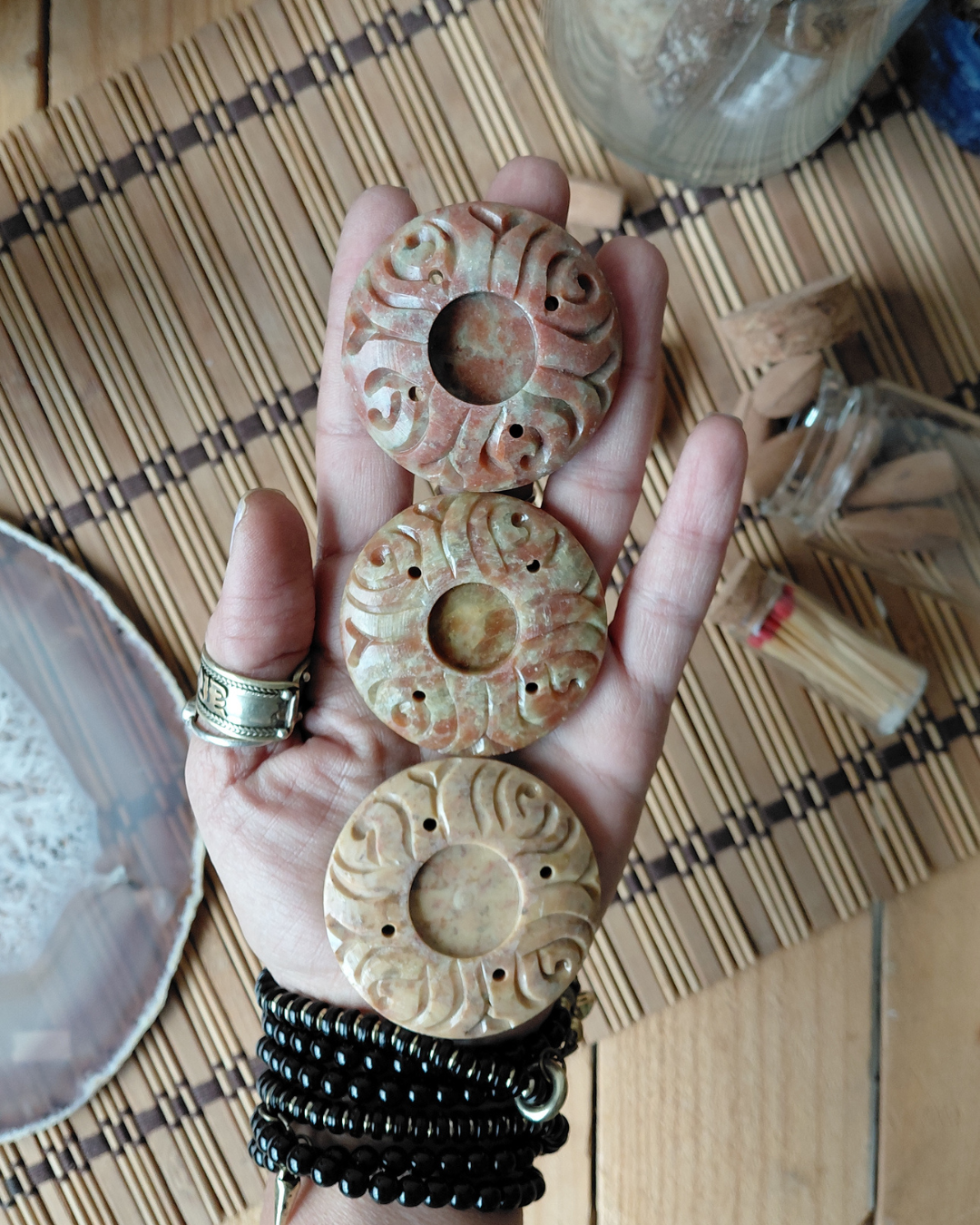 Invest in our Lotus Disc • Soapstone Incense Holder from our Incense Burners Collection in Lebanon at Sacred!