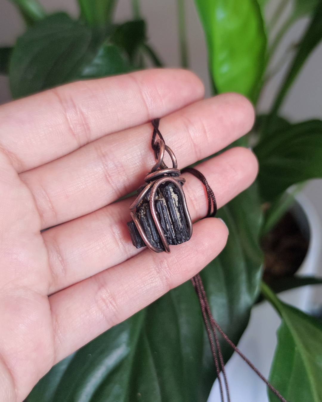 Invest in our Tulipe Noire • Black Tourmaline Necklace for Protection from our wide variety of Adjustable Crystal Jewelry Collection in Lebanon at Sacred!