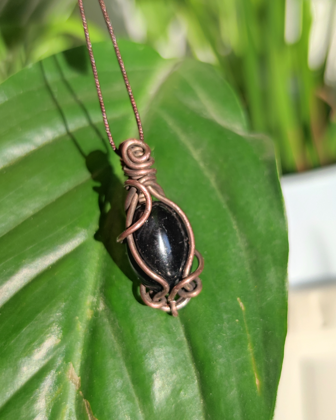 Whispering Shadow • Black Agate Necklace