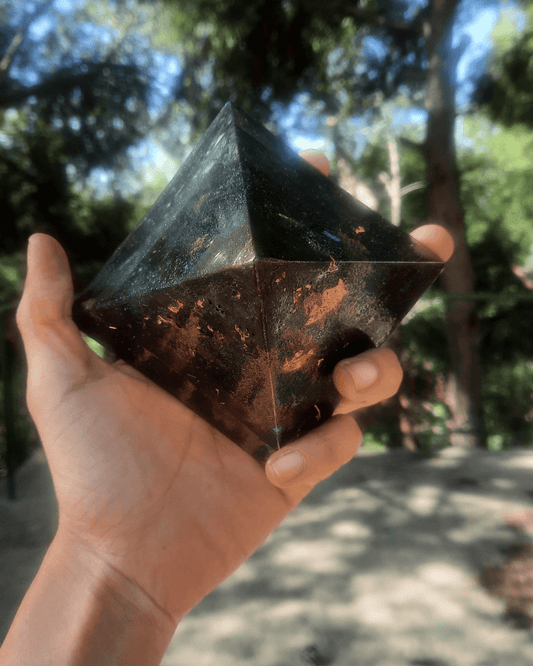 Deep Blue Galaxy - Orgonite Pyramid - Sacred