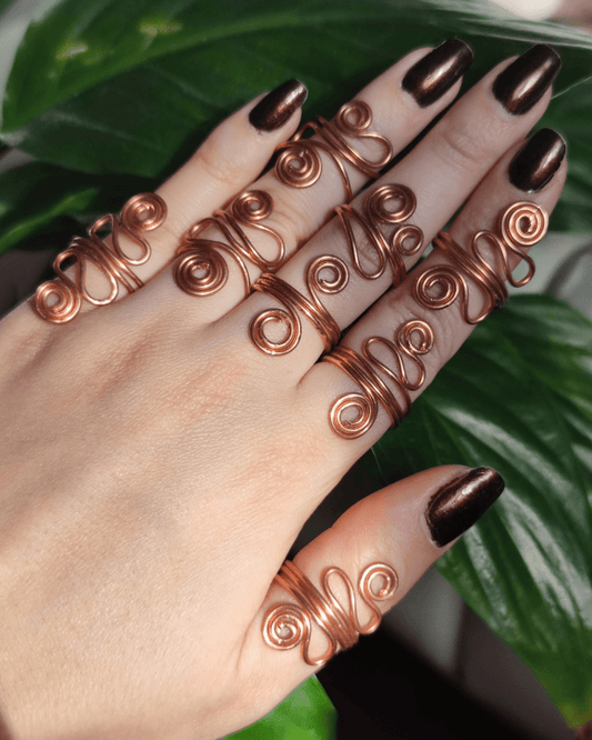 New Wave • Pure Copper Spiral Rings in Lebanon at Sacred