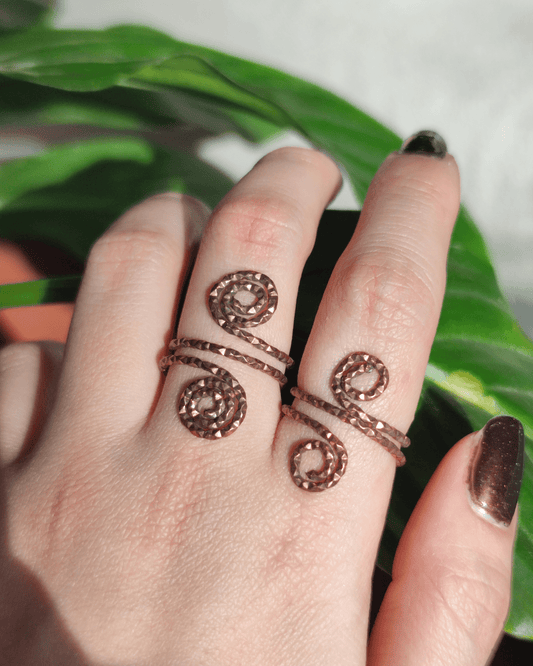 Embrace bold, grounded strength! Invest in our Textured Twist Pure Copper Thick Rings from our Energy Cleansing Jewelry Collection in Lebanon at Sacred.