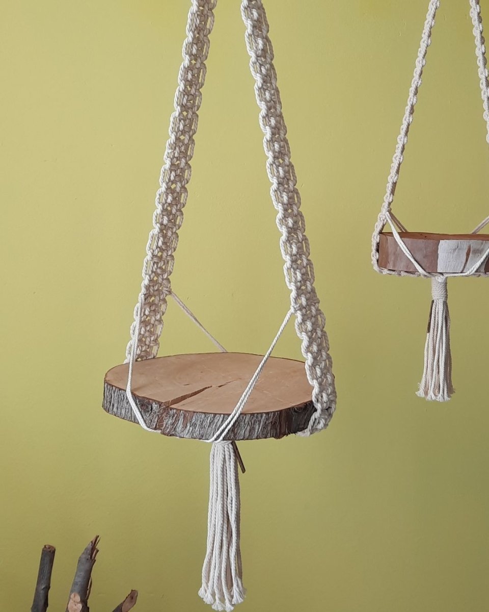 Invest in our Wooden Shelf Macrame Hanger in Lebanon at Sacred