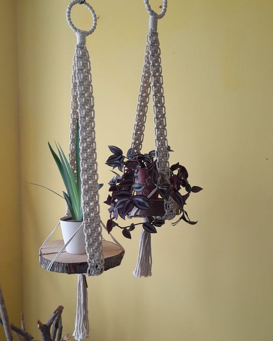 Invest in our Wooden Shelf Macrame Hanger in Lebanon at Sacred