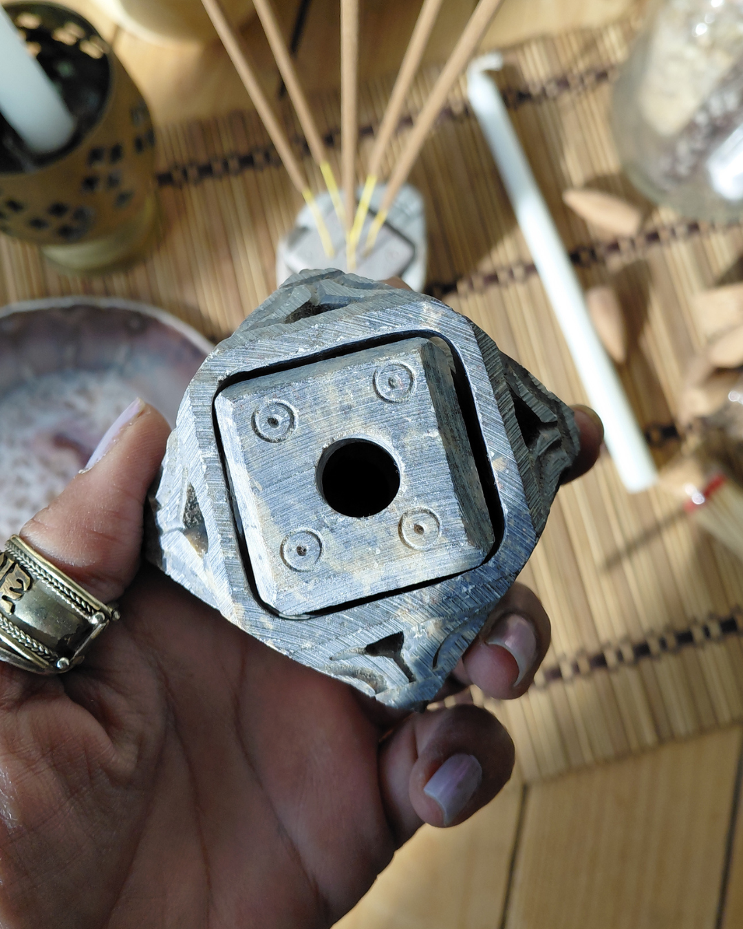 Invest in our Alchemist's Cube • Soapstone Multi-Incense Holder from our Incense Burners Collection in Lebanon at Sacred!