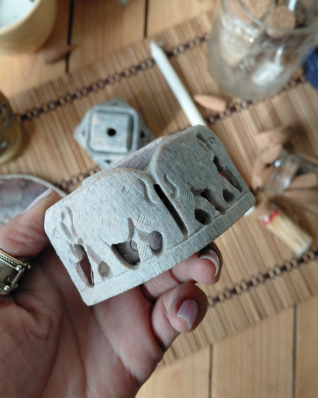 Invest in our Alchemist's Cube • Soapstone Multi-Incense Holder from our Incense Burners Collection in Lebanon at Sacred!
