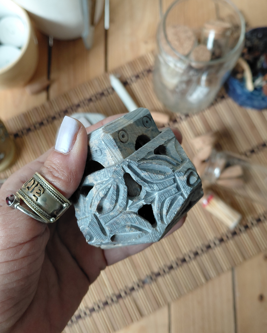Invest in our Alchemist's Cube • Soapstone Multi-Incense Holder from our Incense Burners Collection in Lebanon at Sacred!