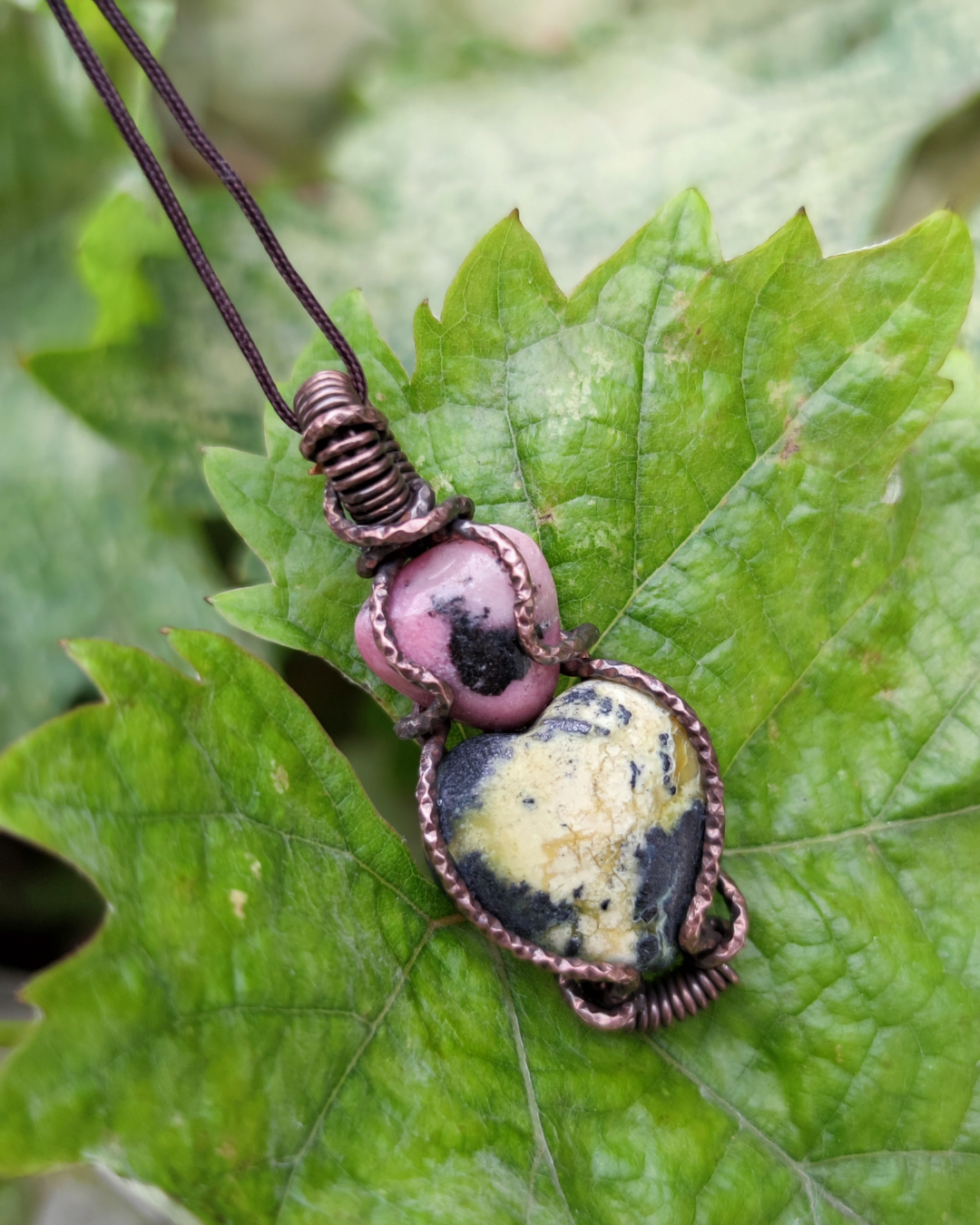 Experience Deep Alignment with our Andalouse! Invest in our Rhodonite & Serpentine Necklace from our Energy Cleansing Jewelry in Lebanon at Sacred!