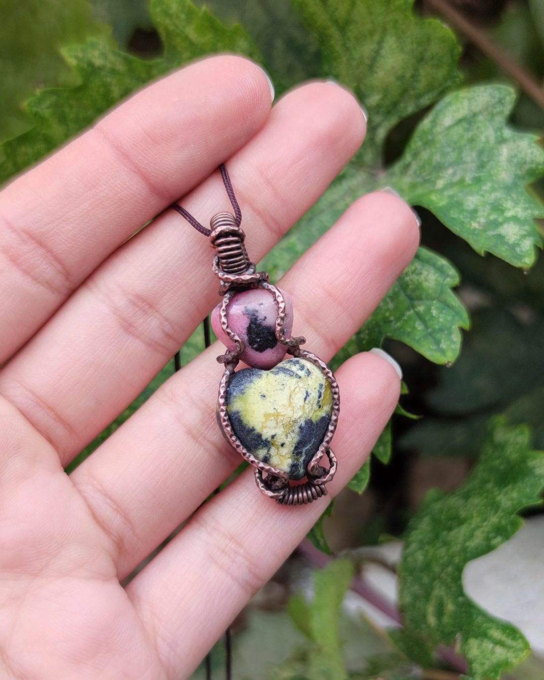 Experience Deep Alignment with our Andalouse! Invest in our Rhodonite & Serpentine Necklace from our Energy Cleansing Jewelry in Lebanon at Sacred!