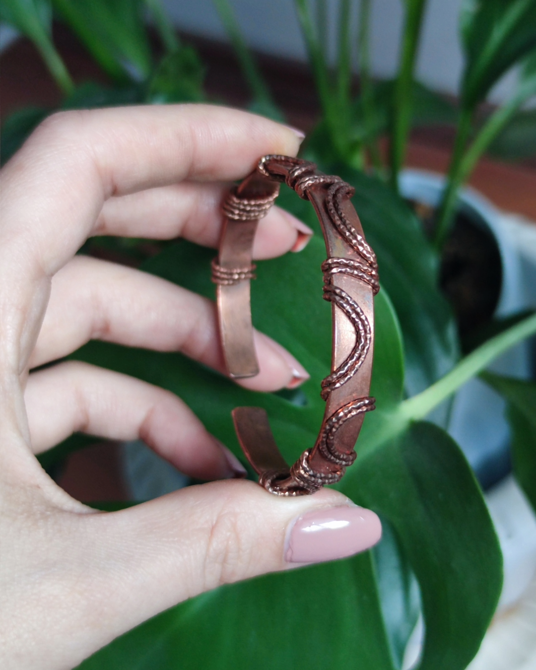 Stay Protected with Bold Alignment. Invest in our Pure Red Copper Bracelet for Energetic Stability from our Copper Bracelet Collection in Lebanon at Sacred!