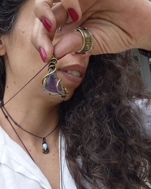 Connect with your Inner Wisdom with Deep Purple. Invest in our Amethyst Necklace from our Energy Cleansing Jewelry Collection at Sacred in Lebanon.