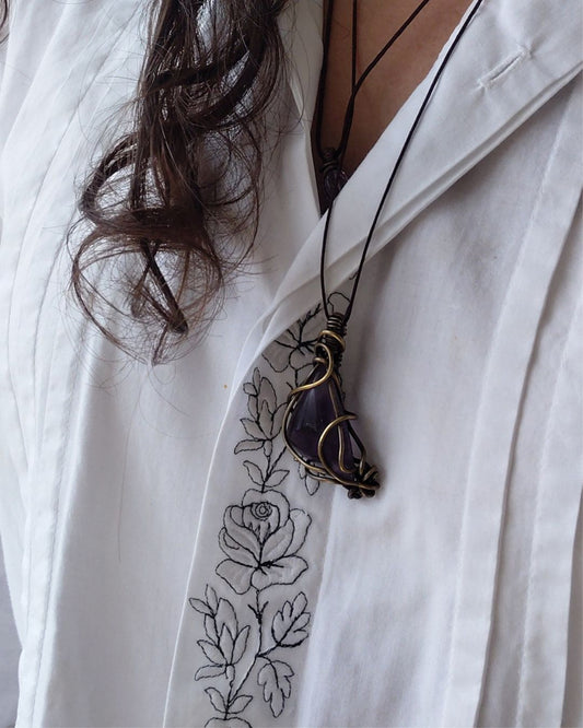 Connect with your Inner Wisdom with Deep Purple. Invest in our Amethyst Necklace from our Energy Cleansing Jewelry Collection at Sacred in Lebanon.