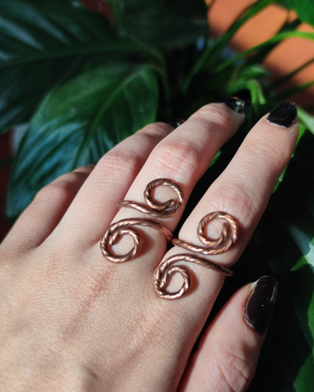 Embrace bold, grounded strength! Invest in our Twist Oxidized Pure Copper Thick Rings from our Energy Cleansing Jewelry Collection in Lebanon at Sacred.