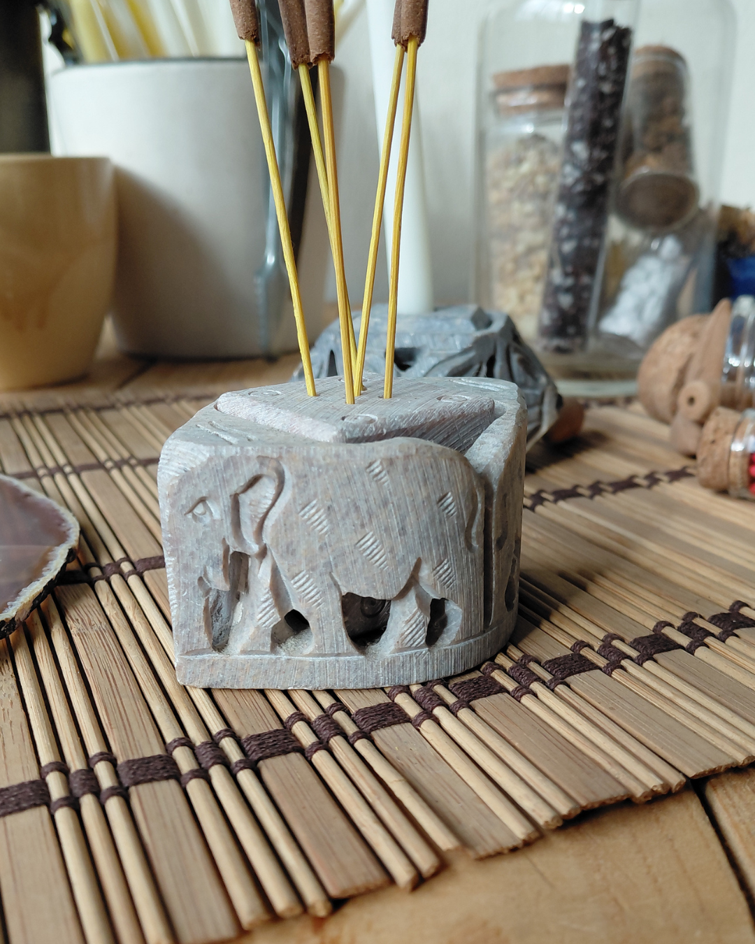 Invest in our Alchemist's Cube • Soapstone Multi-Incense Holder from our Incense Burners Collection in Lebanon at Sacred!