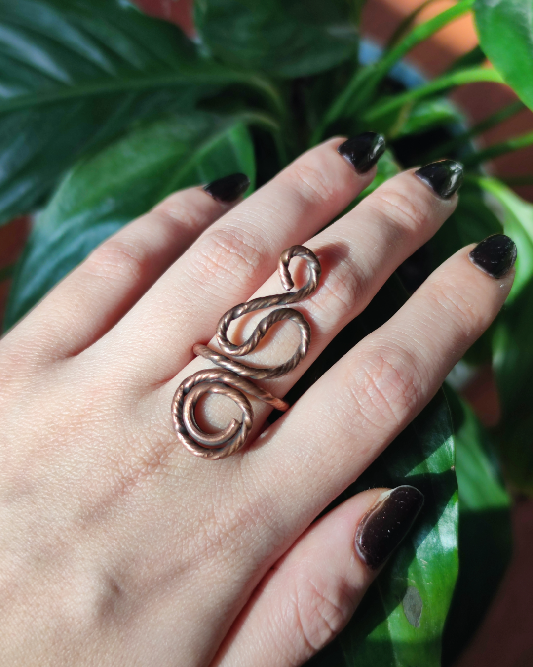 Embrace bold, grounded strength! Invest in our Twist Oxidized Pure Copper Thick Rings from our Energy Cleansing Jewelry Collection in Lebanon at Sacred.