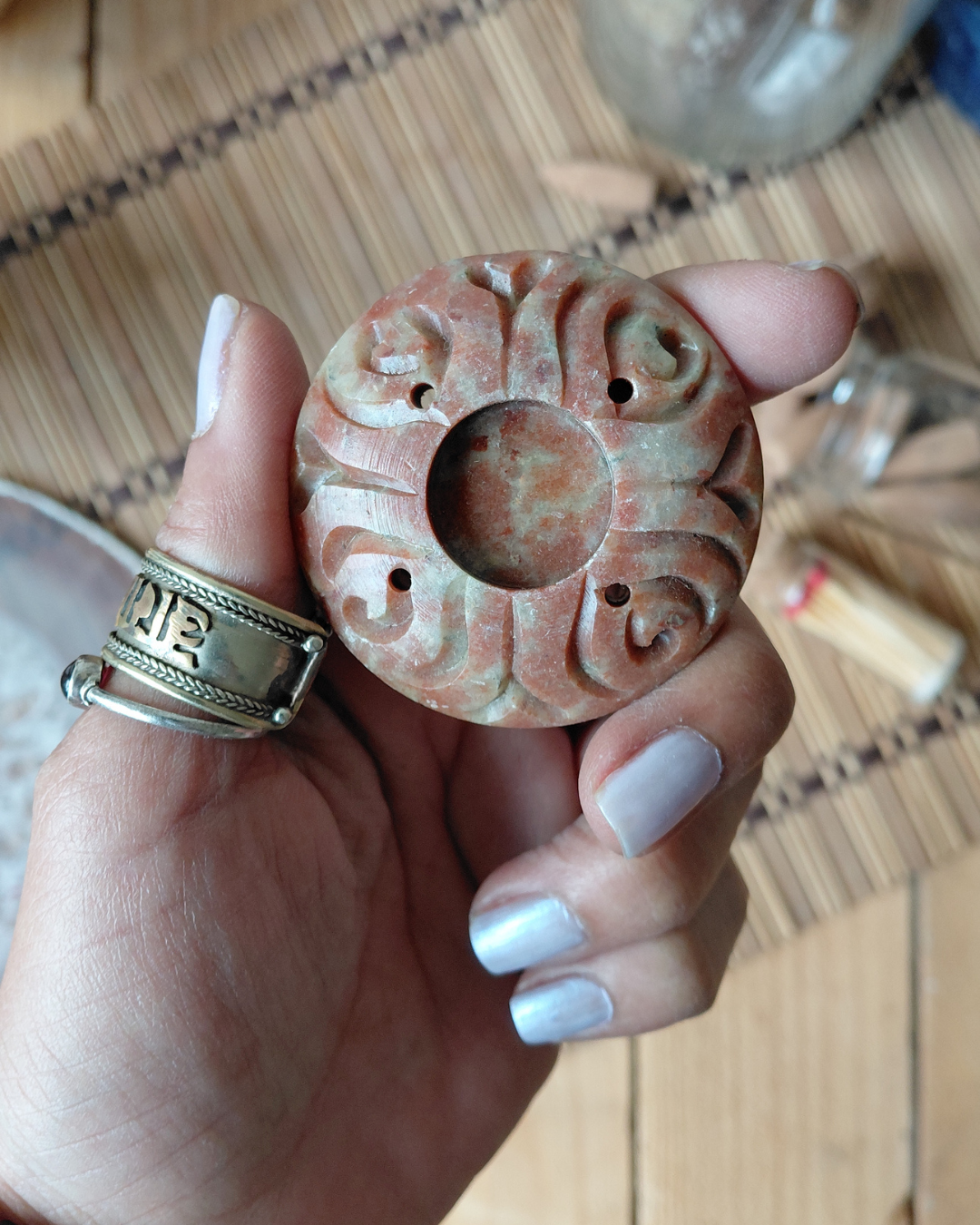 Invest in our Lotus Disc • Soapstone Incense Holder from our Incense Burners Collection in Lebanon at Sacred!