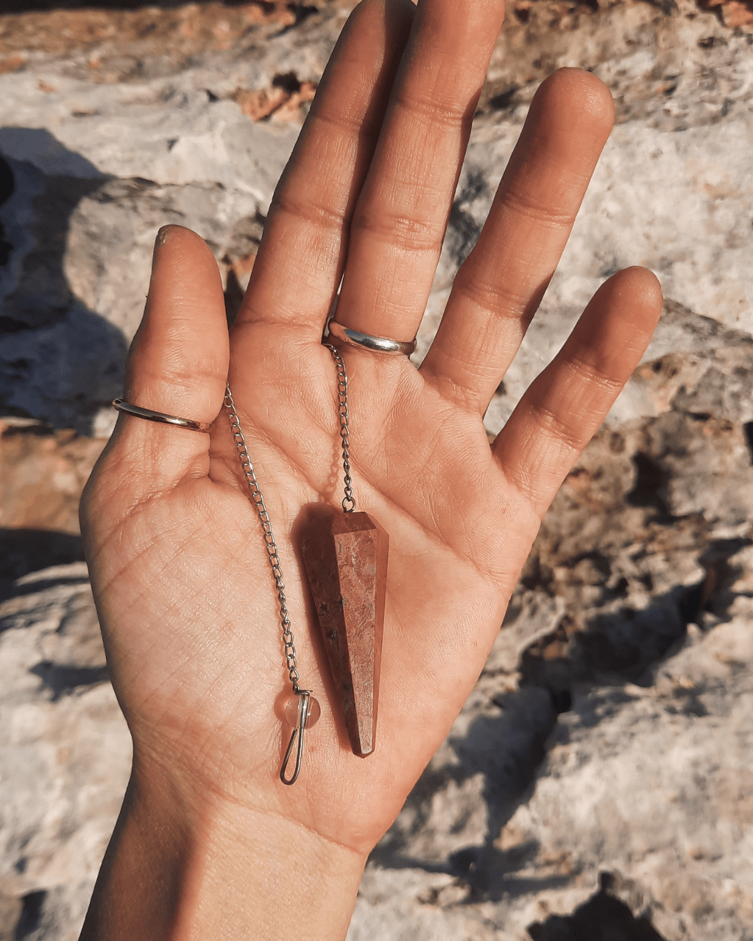 Invest in our Pyramidal Agate Pendulum from our genuine Crystal Pendulums Collection in Lebanon at Sacred!