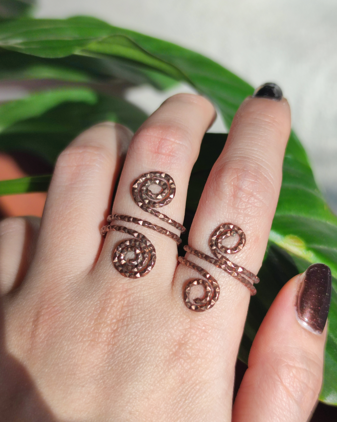 Embrace bold, grounded strength! Invest in our Textured Twist Pure Copper Thick Rings from our Energy Cleansing Jewelry Collection in Lebanon at Sacred.