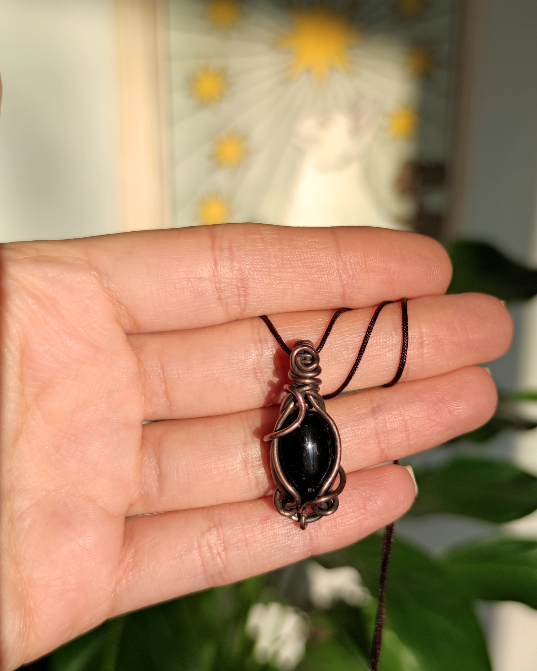 Whispering Shadow • Black Agate Necklace