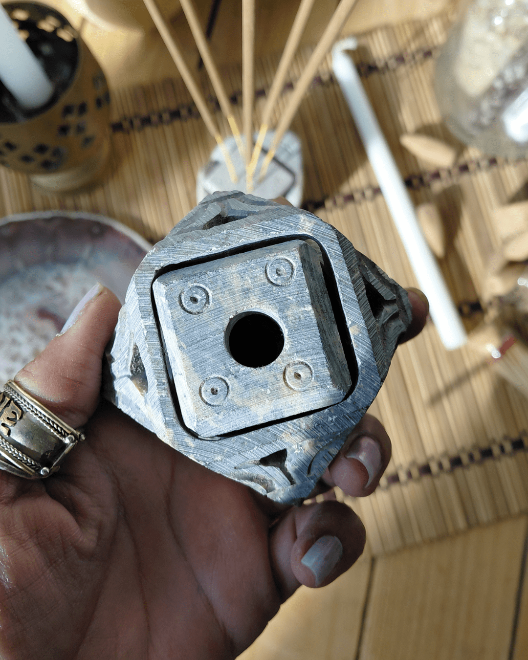 Invest in our Alchemist's Cube • Soapstone Multi-Incense Holder from our Incense Burners Collection in Lebanon at Sacred!
