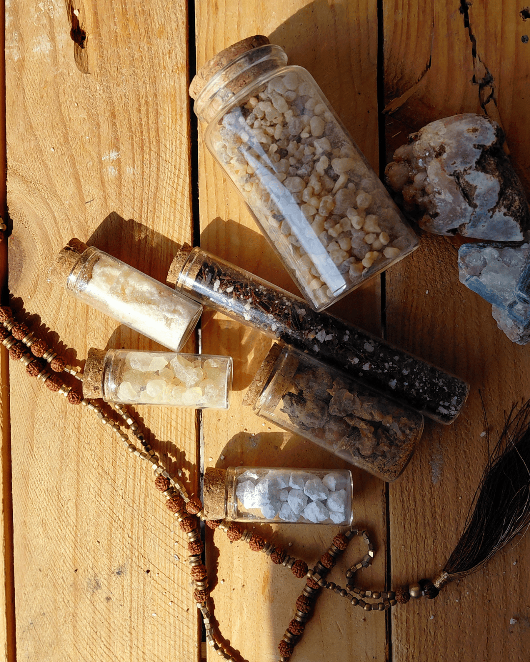 Invest in our Apothecary Jar featuring 6 ritual-grade incense resins. Perfect for your smudging rituals in Lebanon at Sacred!