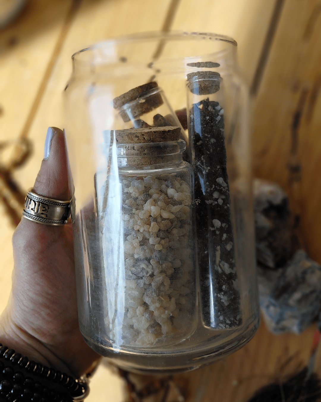 Invest in our Apothecary Jar featuring 6 ritual-grade incense resins. Perfect for your smudging rituals in Lebanon at Sacred!