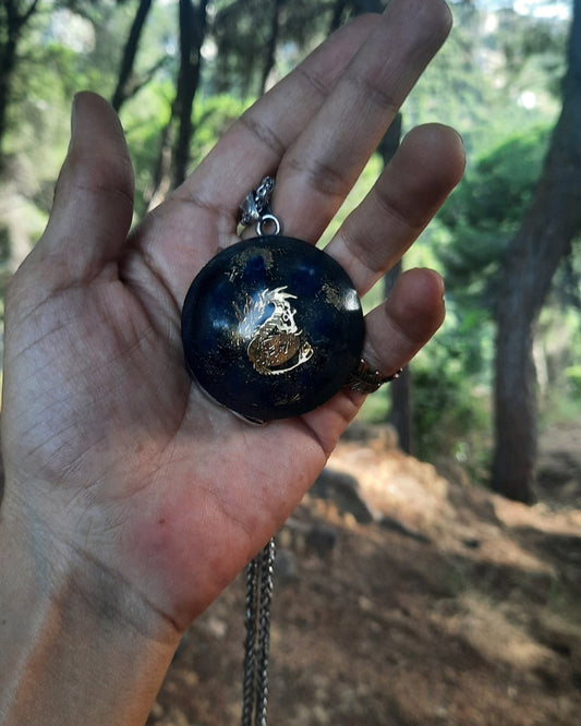 Invest in our Black Dragon and Wolf - Orgonite pendant in Lebanon at Sacred