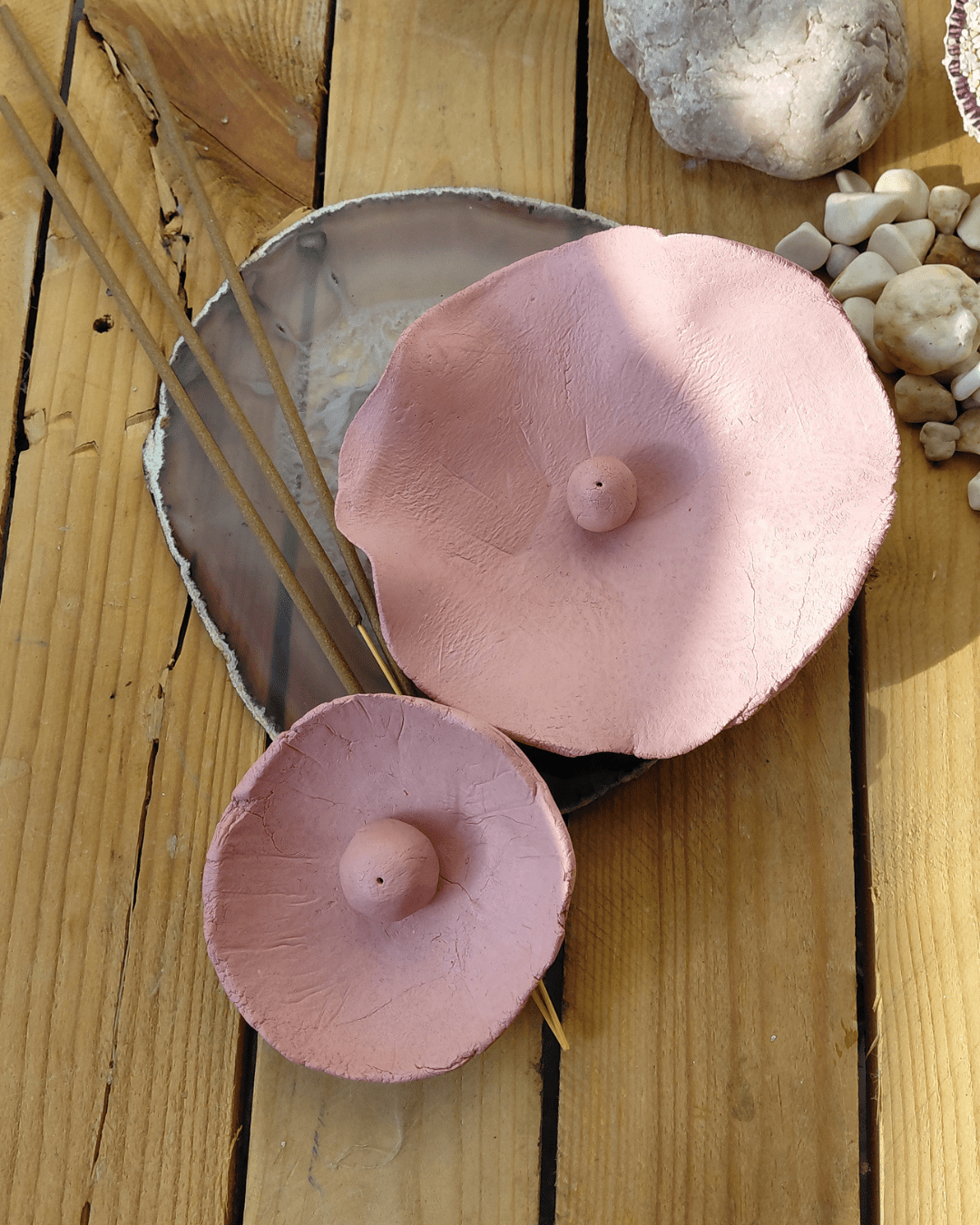 Bloom & Earth • Handmade Clay Incense Holder • Earthly Altar in Lebanon at Sacred