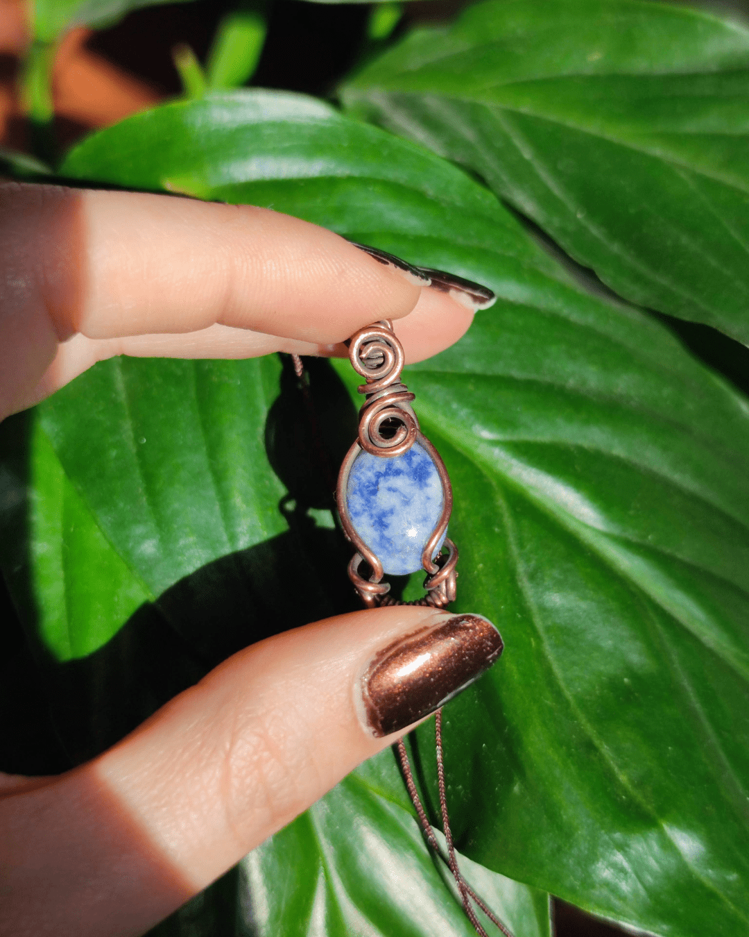 Blue Oasis • Blue Jasper Pendant For Communication in Lebanon at Sacred