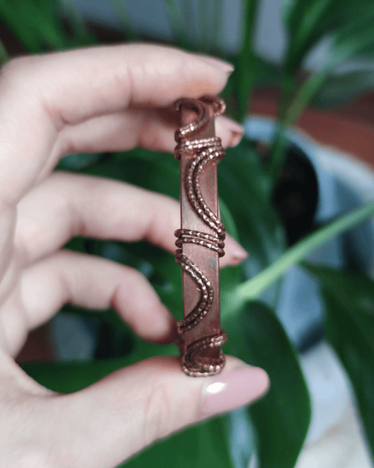 Stay Protected with Bold Alignment. Invest in our Pure Red Copper Bracelet for Energetic Stability from our Copper Bracelet Collection in Lebanon at Sacred!