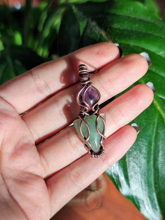 Embrace the Joy of Spring with Chloris. Invest in our Amethyst & Aventurine Necklace from our Energy Cleansing Jewelry Collection at Sacred in Lebanon.