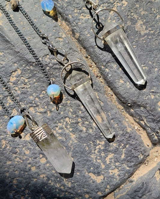 Invest in our Clear Quartz Pendulum from our genuine Crystal Pendulums Collection in Lebanon at Sacred!