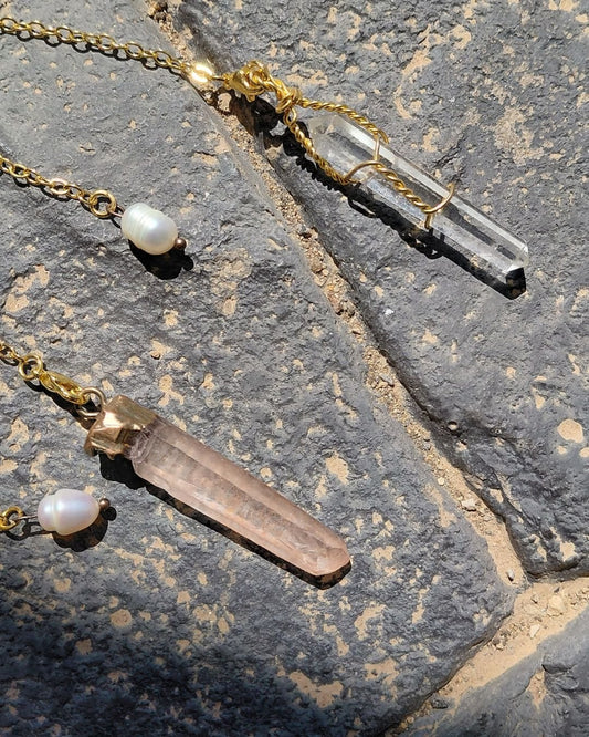 Invest in our Clear Quartz Pendulum from our genuine Crystal Pendulums Collection in Lebanon at Sacred!