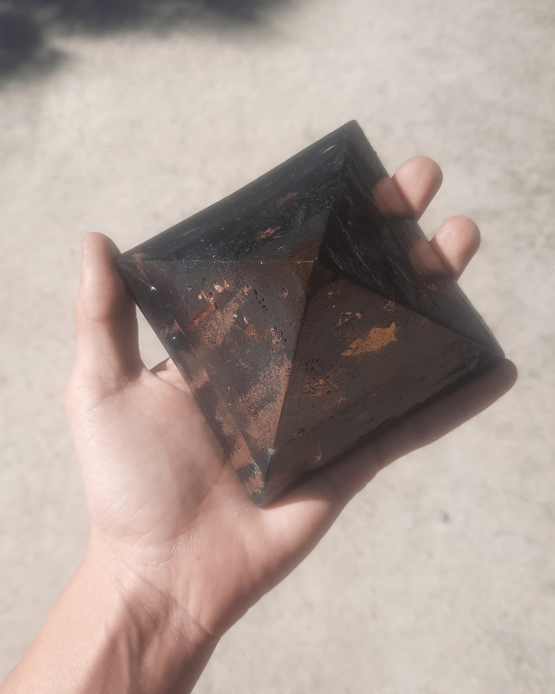 Deep Blue Galaxy - Orgonite Pyramid - Sacred