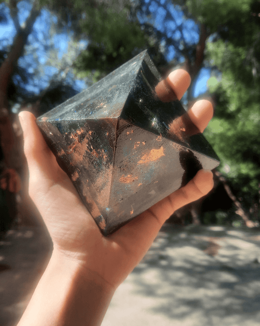 Deep Blue Galaxy - Orgonite Pyramid - Sacred