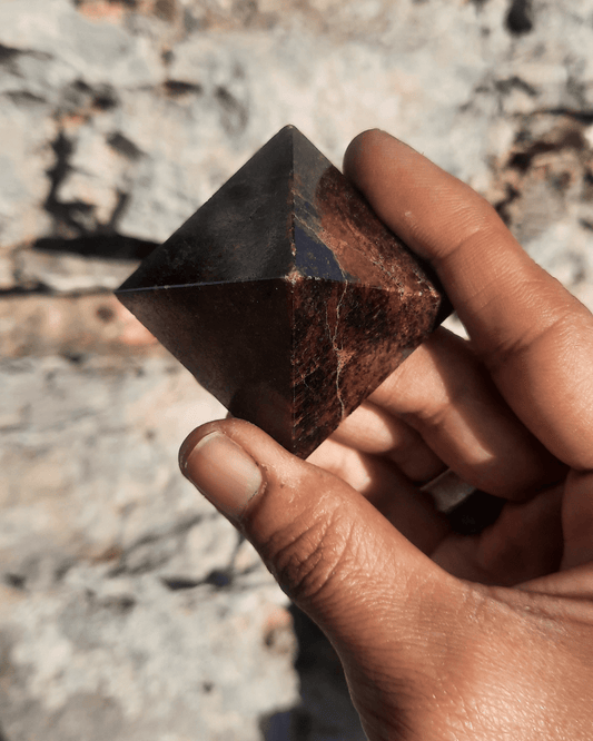 Deep Red Garnet Pyramid - Sacred