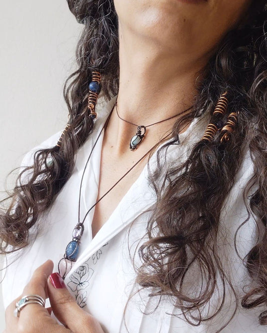 Celebrate your Rebirth with our Divine Blue Scarab. Invest in our Amethyst, Lapis & Rose Quartz Necklace in Lebanon at Sacred