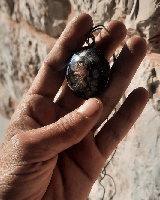 Dragon Phoenix - Double Sided Orgonite Pendant - Sacred