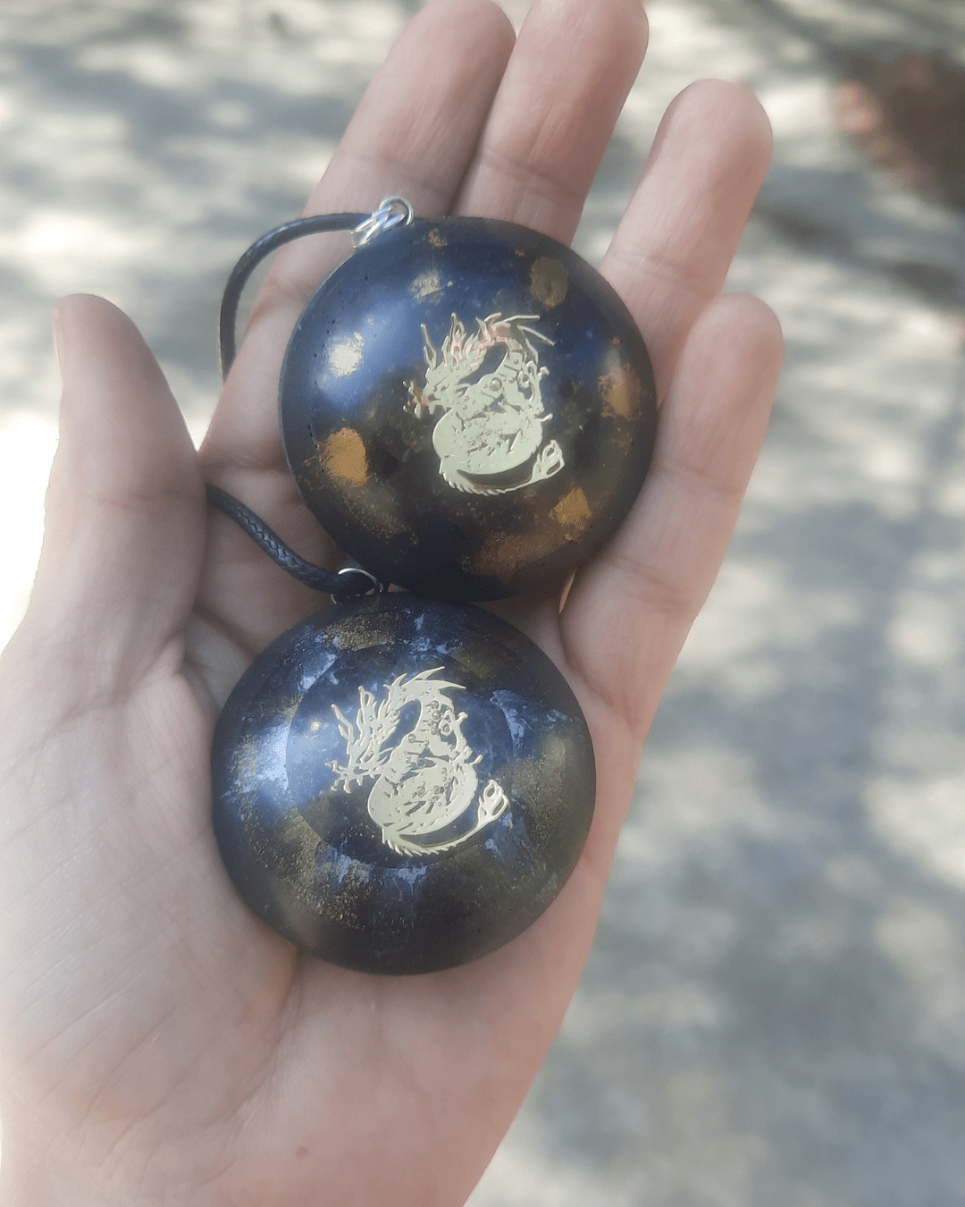 Dragons - Large - Double Sided Orgonite Pendant - Sacred