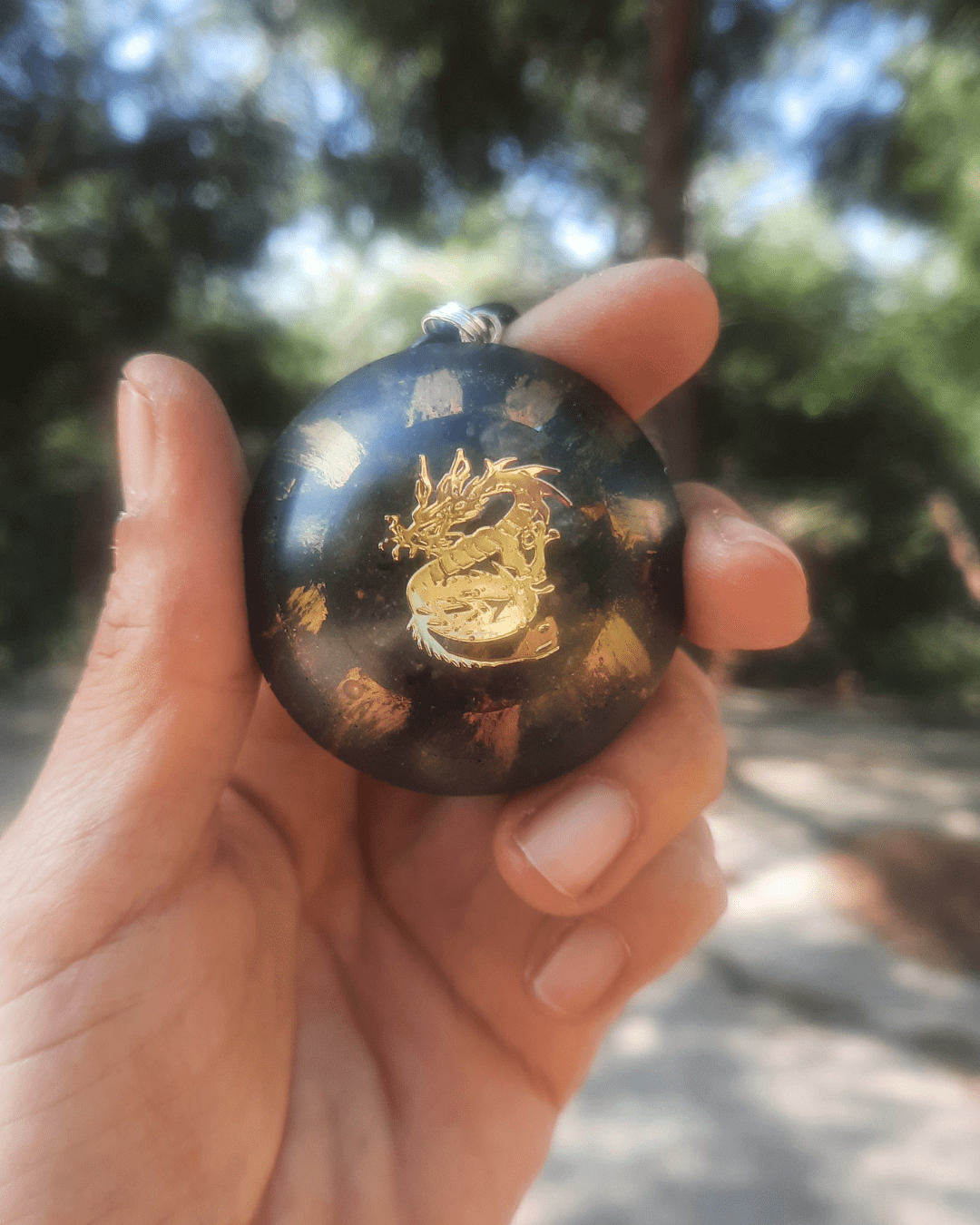 Dragons - Large - Double Sided Orgonite Pendant - Sacred