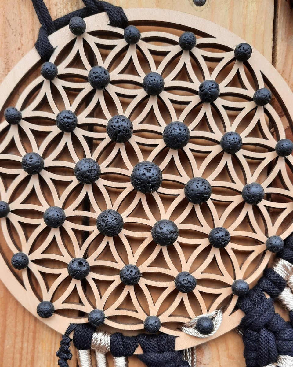 Invest in our Flower Of Life Black - Macrame in Lebanon at Sacred