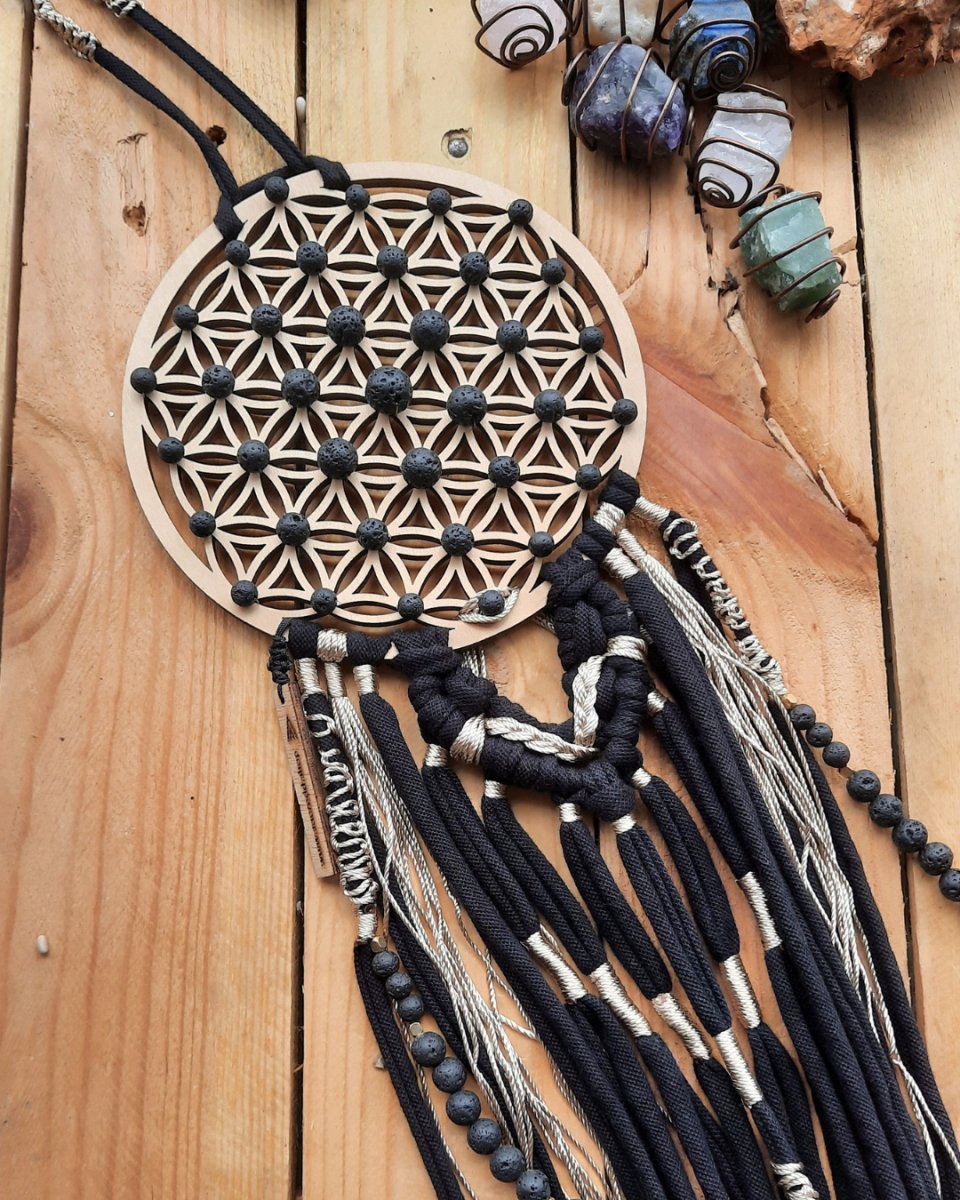 Invest in our Flower Of Life Black - Macrame in Lebanon at Sacred