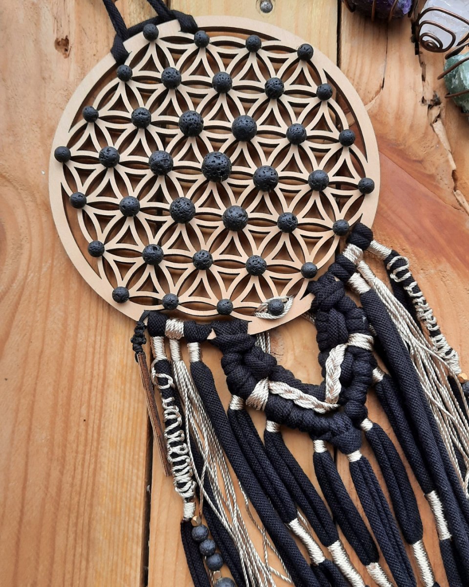 Invest in our Flower Of Life Black - Macrame in Lebanon at Sacred