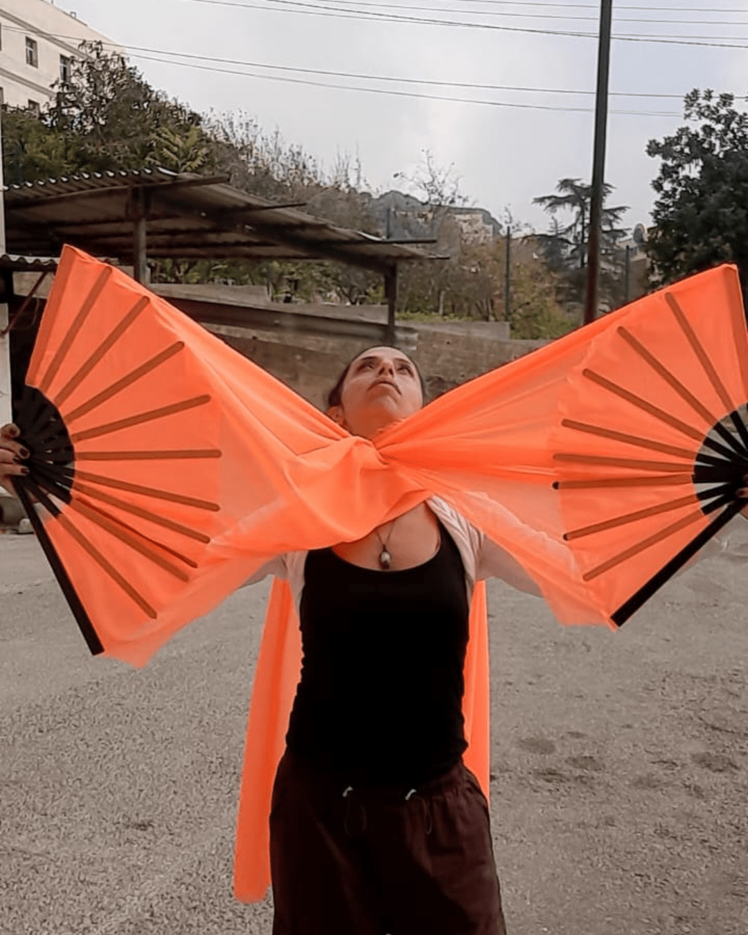 Fluo Orange - Veil Fan - Sacred