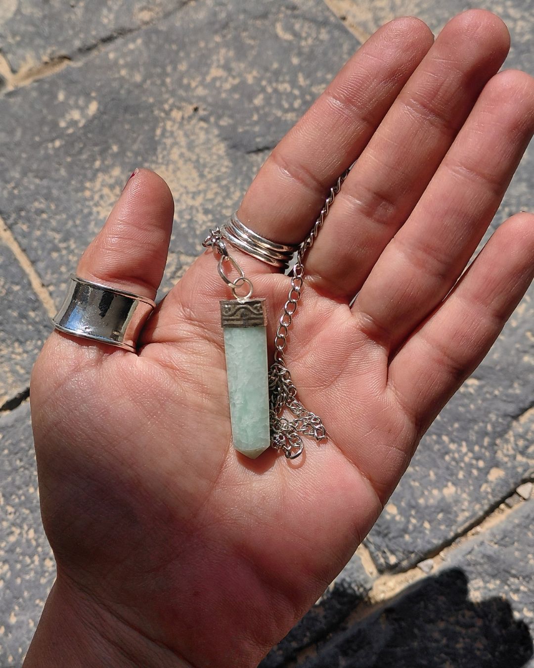 Invest in our Green Aventurine Pendulum from our genuine Crystal Pendulums Collection in Lebanon at Sacred!