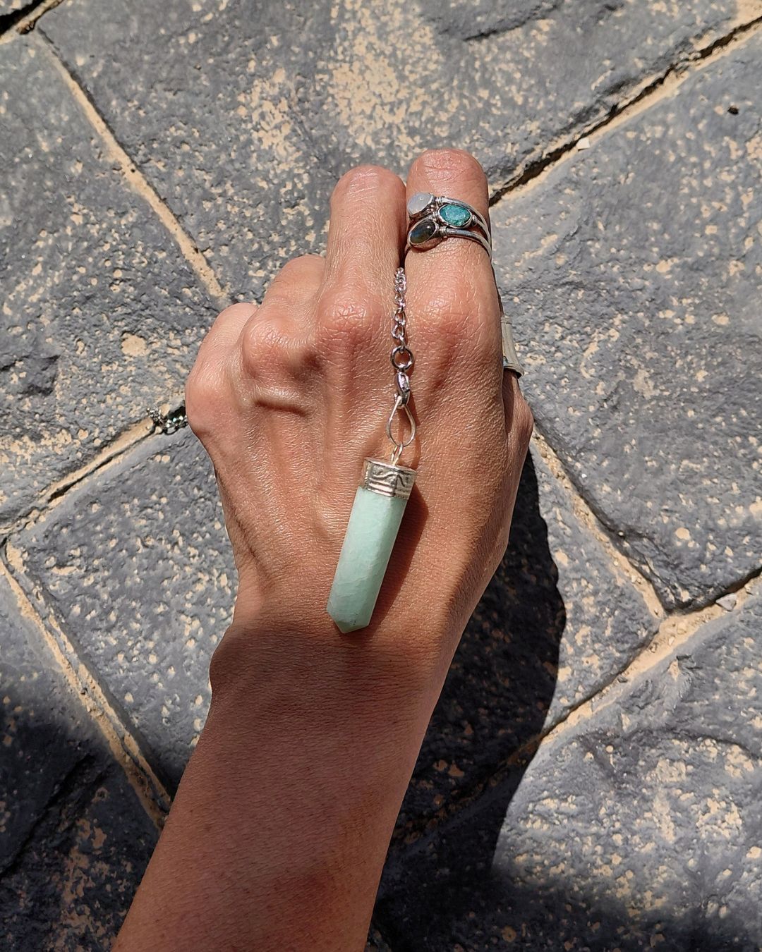 Invest in our Green Aventurine Pendulum from our genuine Crystal Pendulums Collection in Lebanon at Sacred!