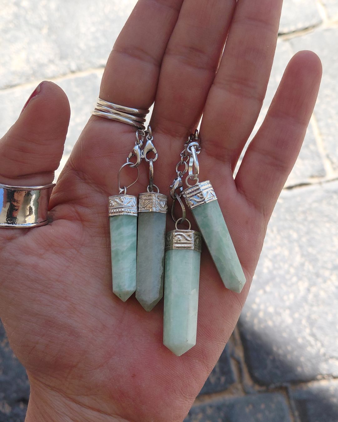 Invest in our Green Aventurine Pendulum from our genuine Crystal Pendulums Collection in Lebanon at Sacred!