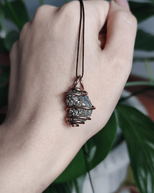 Upgrade your manifestation game with Halo! Invest in our Pyrite Necklace from our Energy Cleansing Jewelry Collection in Lebanon at Sacred.