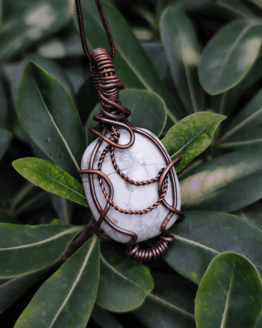 Howlite Moon Necklace - Sacred